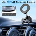 thumbnail image 3 of Magnetic Phone Holder for Car, Suction Cup Car Phone Holder for Windshield and Dashboard, 360° Adjustable Car Phone Mount with Strongest N60 Magnets, Compatible for iPhone17-12 Pro Max and Android, 3 of 9