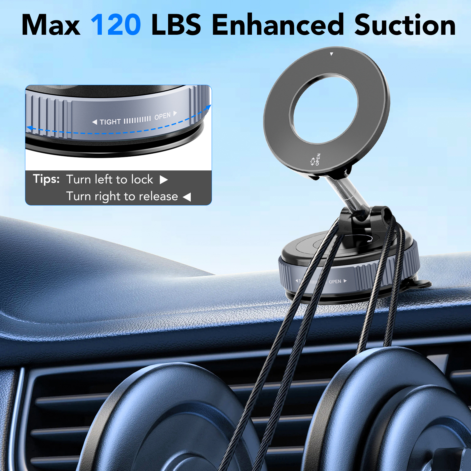 FAMOO Magnetic Car Phone Mount, 360° Adjustable photo 3