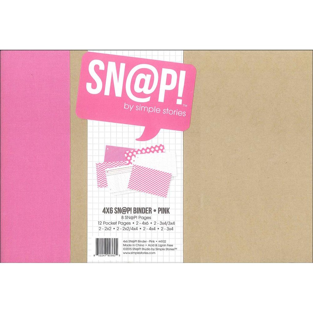 Simple Stories Snap Binder 4x6 Pink