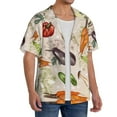 thumbnail image 4 of Sigee Cute Vegetables Print Men's Shirts Casual Button Down Short Sleeve Summer Beach Shirt Hawaiian Vacation Shirts Tee Shirt-Large, 4 of 7