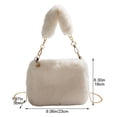 thumbnail image 3 of Warm Plush Handbag Autumn Winter Fluffy Tote Bag Luxury Chain Crossbody Bags Designer Shoulder Bag For Women, 3 of 7