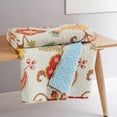 thumbnail image 2 of Levtex Home - Ashbury Spring -Quilted Throw - Floral in Ivory Coral Teal Gold - Throw Size (50x60in.) - Reversible - Cotton, 2 of 4