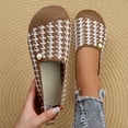 thumbnail image 4 of GEZHEN Shallow Mouth Wide Toe Flat Soled Slip On Shoes For Women Fly Knit Breathable Lazy Work Women's Soft Orthopedic Woven Go Walking Foam Arch Support Hands In Sneakers, 4 of 6