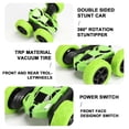 thumbnail image 2 of SIYTUAU Kids Rechargeable Double Sided Stunt Car With 360 Rotating Tumbling Twisting Led Lights Green Color Plastic Material Remote Control Fun Play Vehicle Gift Green, 2 of 7