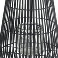 thumbnail image 3 of Benzara BM263280 Bamboo Lantern with Rope Handle, Black - Medium, 3 of 5