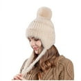 thumbnail image 6 of Wancir Women Winter Peruvian Cover Ears Beanie Hat Ear Flaps Sherpa Ski Snow Hats Knit Fleece Lined, 6 of 6