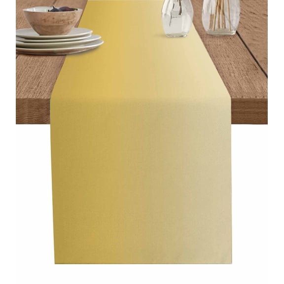 Table Runner 90 Inches Long for Kitchen Dining, Orange Yellow Ombre Dresser Scarf Farmhouse, Dining Table Decorations for Wedding/Parties, Modern Abstract Art Gradient Aesthetics 13 x 90 In