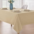 thumbnail image 5 of Faux Linen Rectangle Tablecloth Waterproof 60x120 inch Table Cloth Stain and Wrinkle Resistant Washable, Decorative Fabric Table Cover for Dining, Kitchen, Wedding and Parties, Coffee, 5 of 6
