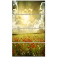 thumbnail image 2 of Wild Poppies on Cloudy Background - Extra Large Landscape Canvas Art, 2 of 3