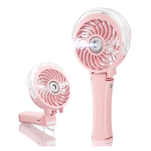 Portable Handheld Misting Fan, Rechargeable Personal Mister Fan, Battery Operated Spray Water Mist Fan, Foldable Electric Mini Cooling Hand Fans for Beach Travel Outdoors Makeup(Royal Blue) No brand