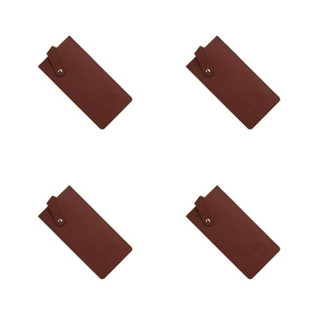 HOMEMAXS 4pcs Pu Leather Knife Sheath Heavy Duty Chef Knife Guard Butcher Knife Blade Protector Wide Guard Kitchen Cutter Protector