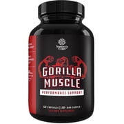 Natures Craft Gorilla Muscle Extra Strength Testosterone Booster Supplement for Men, 60 Capsules