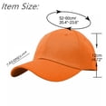 thumbnail image 3 of Wholesale 12-Pack Plain Baseball Cap Adjustable Solid Blank Curved Sun Visor Ball Hat Orange, 3 of 6