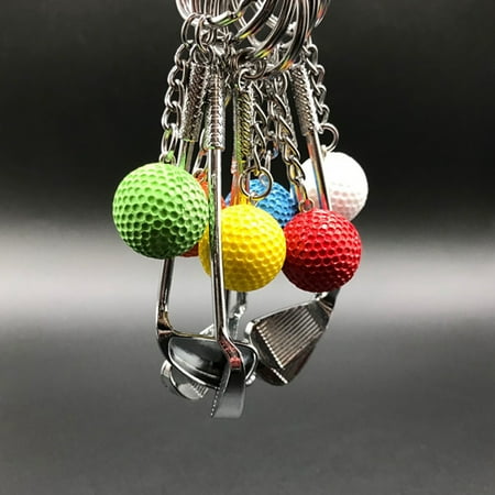 

GOODLIEST Lightweight Golf Ball Pendant Keychain Fashion Split Keyring for Sport Lovers
