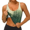 thumbnail image 3 of Pofeuu Fog Forest Print Sports Bra for Women Sexy Vest Yoga Running Gym Fitness Crop Bras Tops-XX-Large, 3 of 8