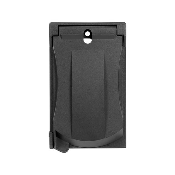 Maxxima 1-Gang Vertical Outdoor Outlet Cover Box, Heavy Duty Weather Resistant, Black (2-Pack)