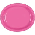 thumbnail image 2 of Oval Paper Plates, 12 in, Hot Pink, 8ct, 2 of 2