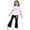 White, variant on Toddler Girls Outfits Set- Soft Cute Shorts Sleeve Comfortable T Shirts and Flare Pants Baby Summer Clothes Pink Size 5 T