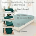 thumbnail image 5 of HGmart Green Polyester Protector Diamond Grid Ultrasonic Waterproof Quilted Fitted Sheet-Size T, 5 of 7