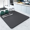thumbnail image 1 of Leather diatom mud plain drain coffee table mat modern simple coffee mat insulation mat, 1 of 3