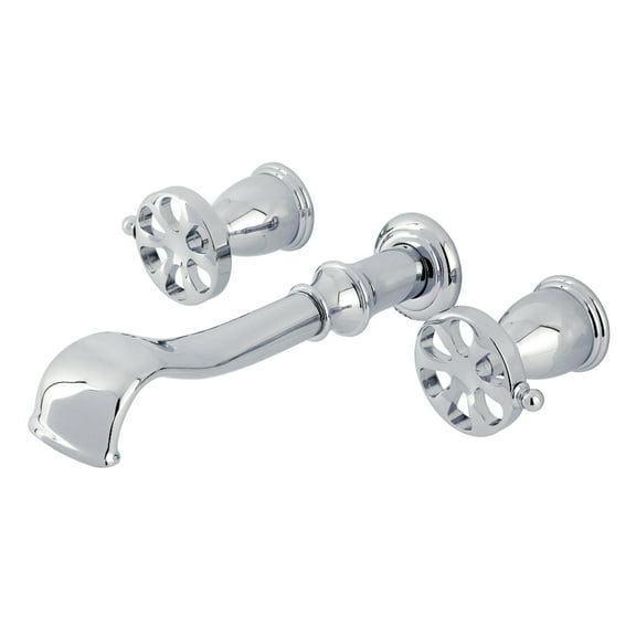 Kingston Brass KS5021RX Belknap Two-Handle Wall Mount Roman Tub Faucet, Polished Chrome