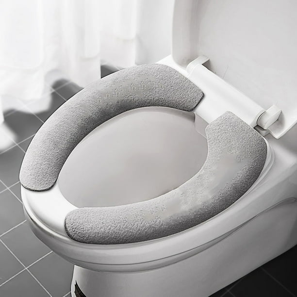 Cojín adhesivo para asiento de inodoro, funda para asiento de inodoro