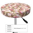 thumbnail image 4 of KLL Rose Flowers Round Bar Chair Cushion Cover 14 inch ,Bar Stool Protector with Elastic, Soft Washable, 4 of 6