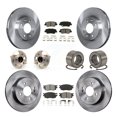 thumbnail image 1 of Transit Auto Front Rear Wheel Hub Bearings Assembly Disc Brake Rotors and Semi-Metallic Pads Kit (10Pc) for Car 2011 Hyundai Accent Non-ABS - Left Right Side (Driver Passenger) KBB-106650, 1 of 10