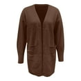 thumbnail image 4 of Sweaters for Women Trendy Knit Long Sleeve Cardigan Solid Color Fall Outerwear, 4 of 5