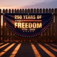 thumbnail image 5 of YaoZQ 250th Anniversary American Flag Bunting, 1776-2026 250 Years of Freedom Patriotic Pleated Fan Flag for 4th of July Outdoor Porch Fence Decoration, 1.5x3 Ft, 5 of 6