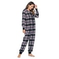 thumbnail image 4 of Ashford & Brooks Women's Flannel Hooded One Piece Pajama Union Jumpsuit, 4 of 6