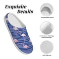 thumbnail image 5 of Disketp Flamingo Women's Men's Slippers Plush Slip-On House Slipper for Winter Indoor Soft Cushion Non-slip Fluffy Slides Slippers-46/47, 5 of 7