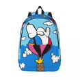 thumbnail image 3 of Mochila para portátil personalizada con paisaje de Van Gogh, Snoopy y Charlie Brown, para hombres y mujeres, mochila para la escuela, estudiantes universitarios, bolsa Peanuts, 3 of 5