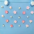 thumbnail image 4 of 24PCS Rubber Beach Bag Accessories Charms,Rubber Beach Totes Accessories Inserts,Daisy Flower Pearls Bag Charms, 4 of 7