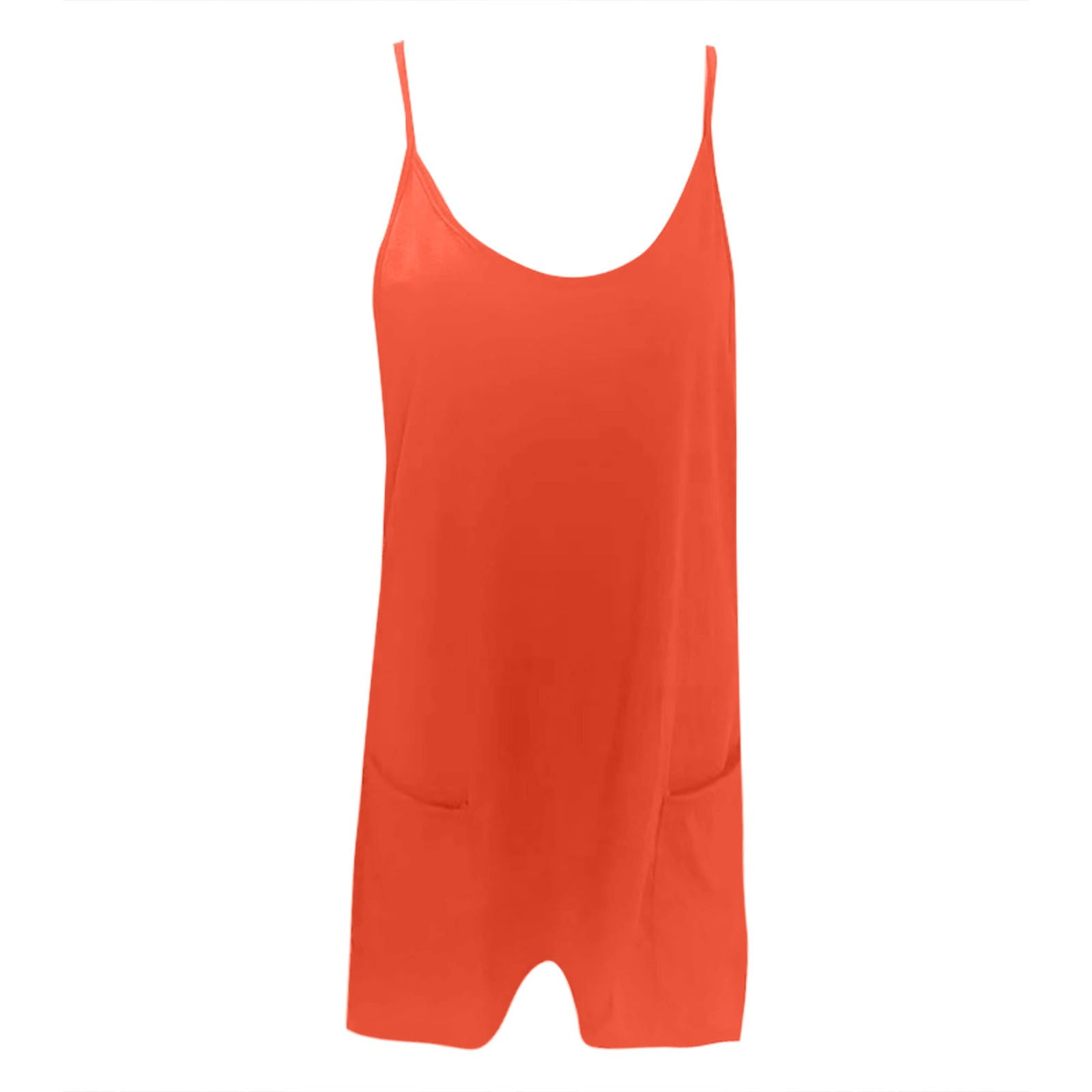 GILIGEGE Womens Summer Sleeveless Mini Dress V Neck Spaghetti Strap Sundress Athletic Short Dress with Pockets 2025 Spring/Summer New Loose and Slimming Pure Ribbon Pocket Strap Jumpsuit for Women