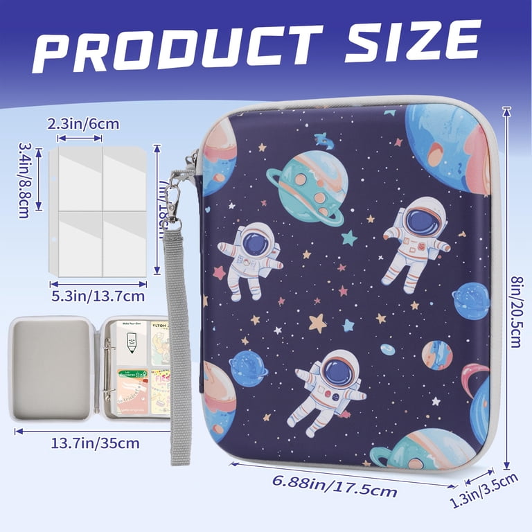 HBK Card Binder for Yoto Cards, Soft Portable Folder with Zipper & 80  Pockets for Player & Mini Audiobook Cards (Space) - Walmart.com