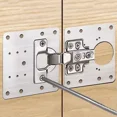 thumbnail image 3 of 2/10Sets Hinge Repair Plate Kitchen Cabinet Door Hinges Mounting Plate with Screw Flat Fixing Brackets Furniture Hardware Tools, 3 of 5