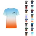 thumbnail image 1 of T-shirts Dégradé Montagne pour Femmes 2026 Été Décontracté Manches Courtes Col Rond T-Shirts Graphiques Randonnée Camping Hauts, 1 of 3