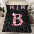 thumbnail image 2 of jejeloiu Initial Letter B Queen Sheet Sets,Kawaii Flower Floral Bed Set For Girls Teens 4-Piece, 2 of 7