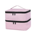 thumbnail image 4 of TOOYFUL Nail Polish Storage Bag Nail Dryer Case Holds 30 Nail Polish Bottles Portable 2 Tier with Handle for Women Trip Girls Outdoor Pink, 4 of 10