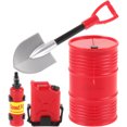 thumbnail image 1 of 1 Set 1/24 Scale RC Car Accessories Miniature Fire Extinguisher Mini Fuel Tank Oil Drum and Spade for Realistic Off-Road Model Decoration, 1 of 9