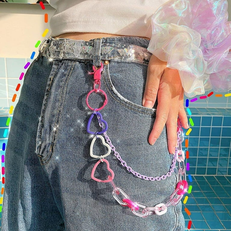 PIKADINGNIS Y2k Chains for Pants Y2k Accessories Acrylic Pants Chains Y2k  Necklace Y2k Fashion Y2k Aesthetic