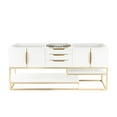 thumbnail image 5 of James Martin Furniture 388-V72S-LTO-RG-DGG 72 in. Columbia Latte Oak & Radiant Gold Single Bathroom Vanity with Glossy Dark Gray Solid Surface Top, 5 of 7