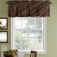 thumbnail image 3 of 2 Pack Rustic Wood Valances for Windows Bedroom Living Room Window Treatments, Brown Wooden Planks Farmhouse Vintage Rod Pocket Valance Drapes Short Kitchen Curtains Over Sink 42"x12", 3 of 8