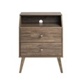 thumbnail image 5 of Home Square 2 Drawer Cubby Wood Nightstand Set in Drifted Gray (Set of 2), 5 of 7