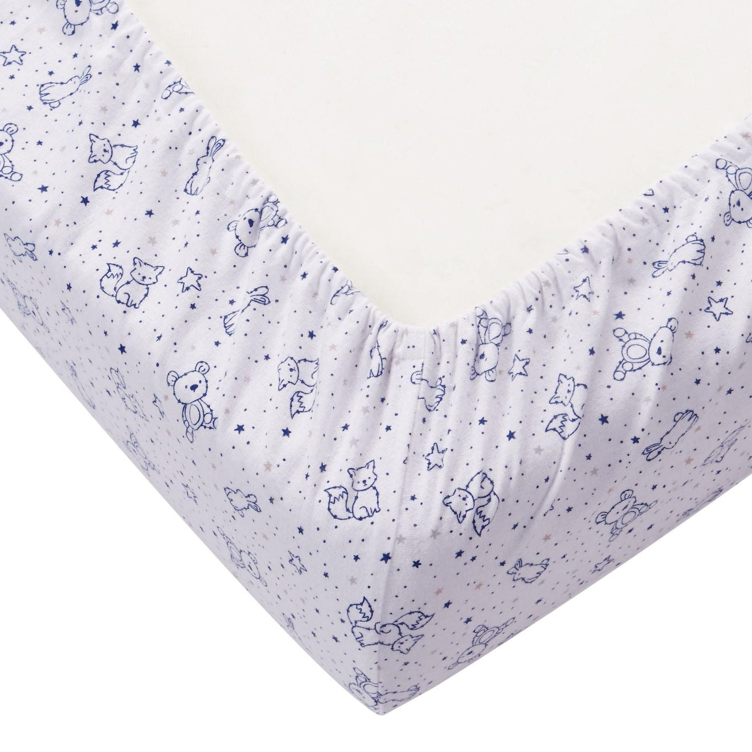 Drap pour lit de bébé en flanelle biologique George Baby Tissu biologique, 71 x 132 cm