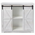 thumbnail image 5 of Distressed Sideboard Buffet Cabinet with Sliding Rail Barn Doors, 5 of 8