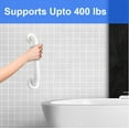 thumbnail image 6 of Grab Bars for Bathtubs and Showers | White Shower Grab Bars For Seniors | 30” Long Grab Bars For Wall | Stainless Steel 304 Anti Rust Material | ADA | Handicap Grab Bars For Shower & Toilet, (Smooth), 6 of 7