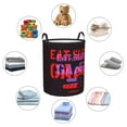 thumbnail image 4 of ZICANCN Laundry Basket Organizer, Eat Sleep Game Slogan Pattern Collapsible Hamper for Bathroom Bedroom Laundry Room, Medium Size, 4 of 7