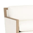 thumbnail image 5 of Benzara BM241917 35.5 x 85.5 x 38 in. Sofa with Wooden Body & Fabric Cushions, White & Brown, 5 of 5